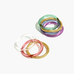 New Madewell Glass Stacking Rings